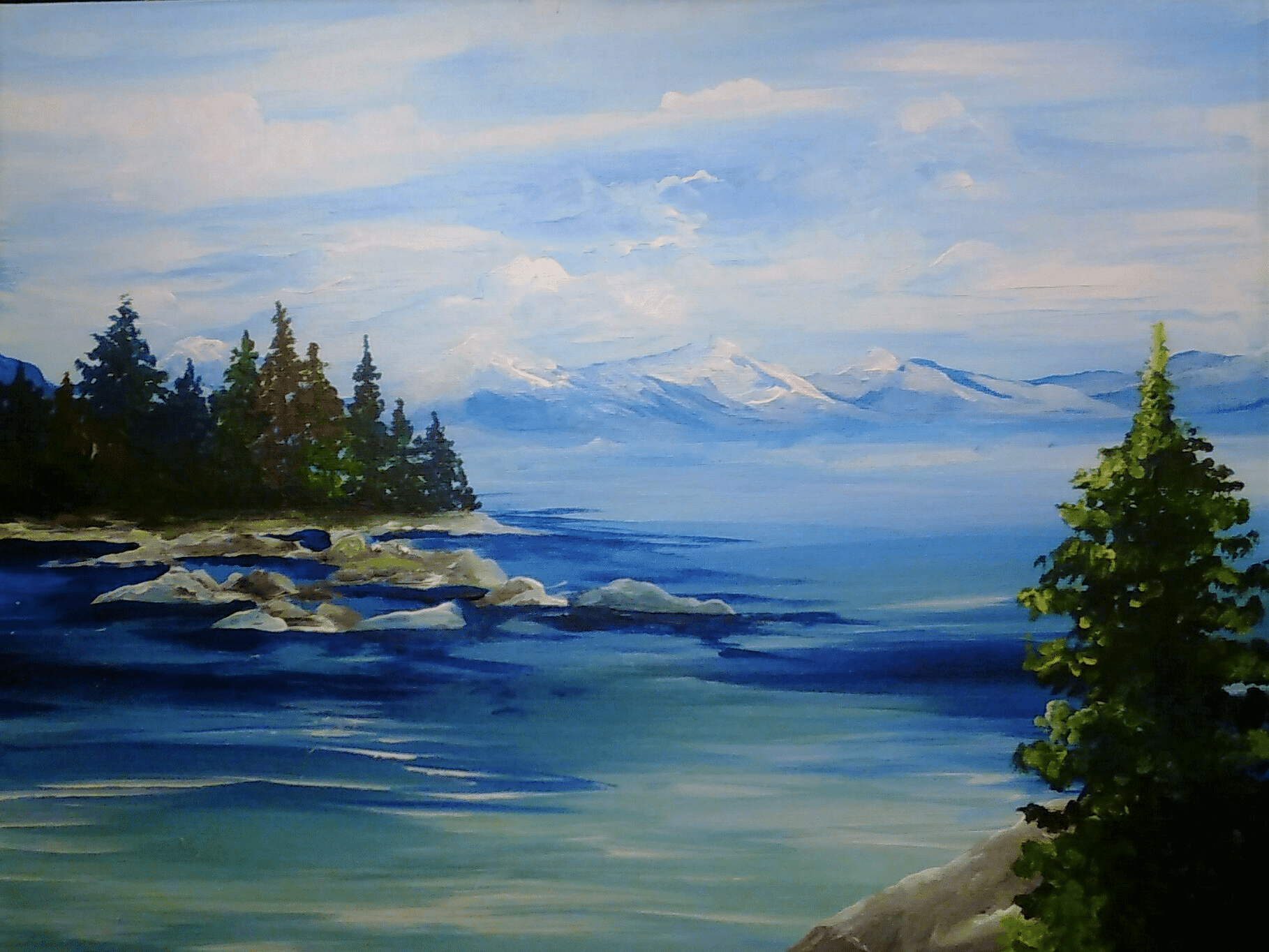 Premium Event! Pallet Knife “Tahoe Blue” Painting event.