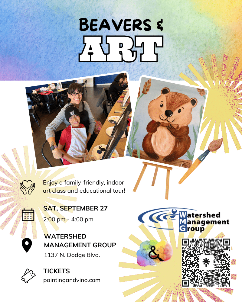 Immerse yourself in a world of creativity and fun at this Beavers & Art Fun-Raiser class. This indoor activity at Watershed Management Group promises to be memorable. Let your artistic side shine as you paint away the stress of the day in a relaxed and social setting. Join us for a creative experience like no other!
