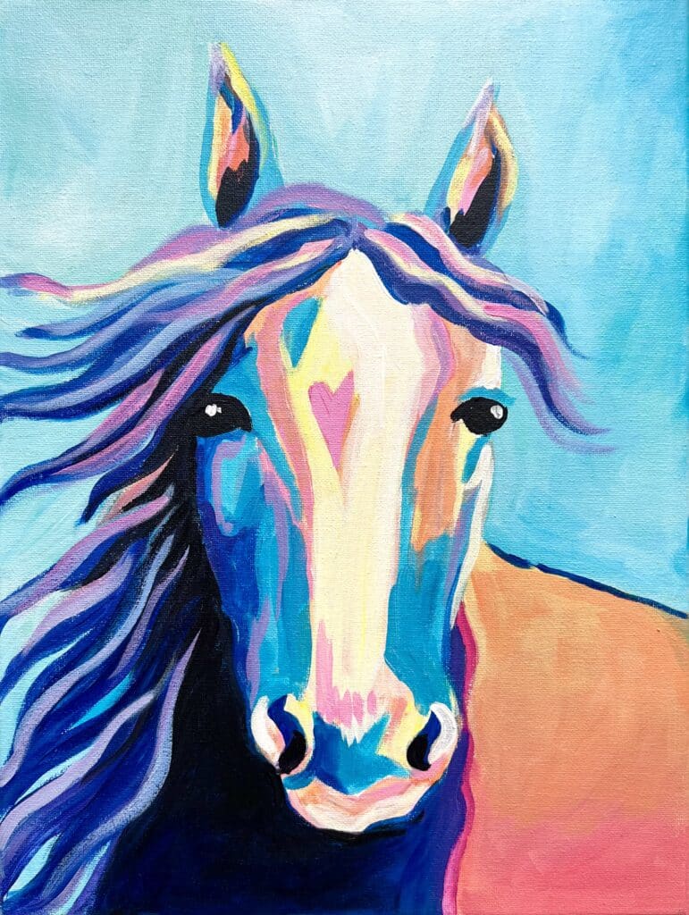 Colorful Horse - Paint and Sip