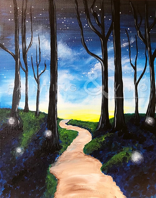 PAINT AND SIP – FIREFLIES AT DAWN – OUT OF THE BARREL TAPROOM LOS GATOS