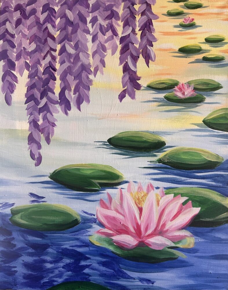 Water Liles Paint and Sip at Bawker Cider