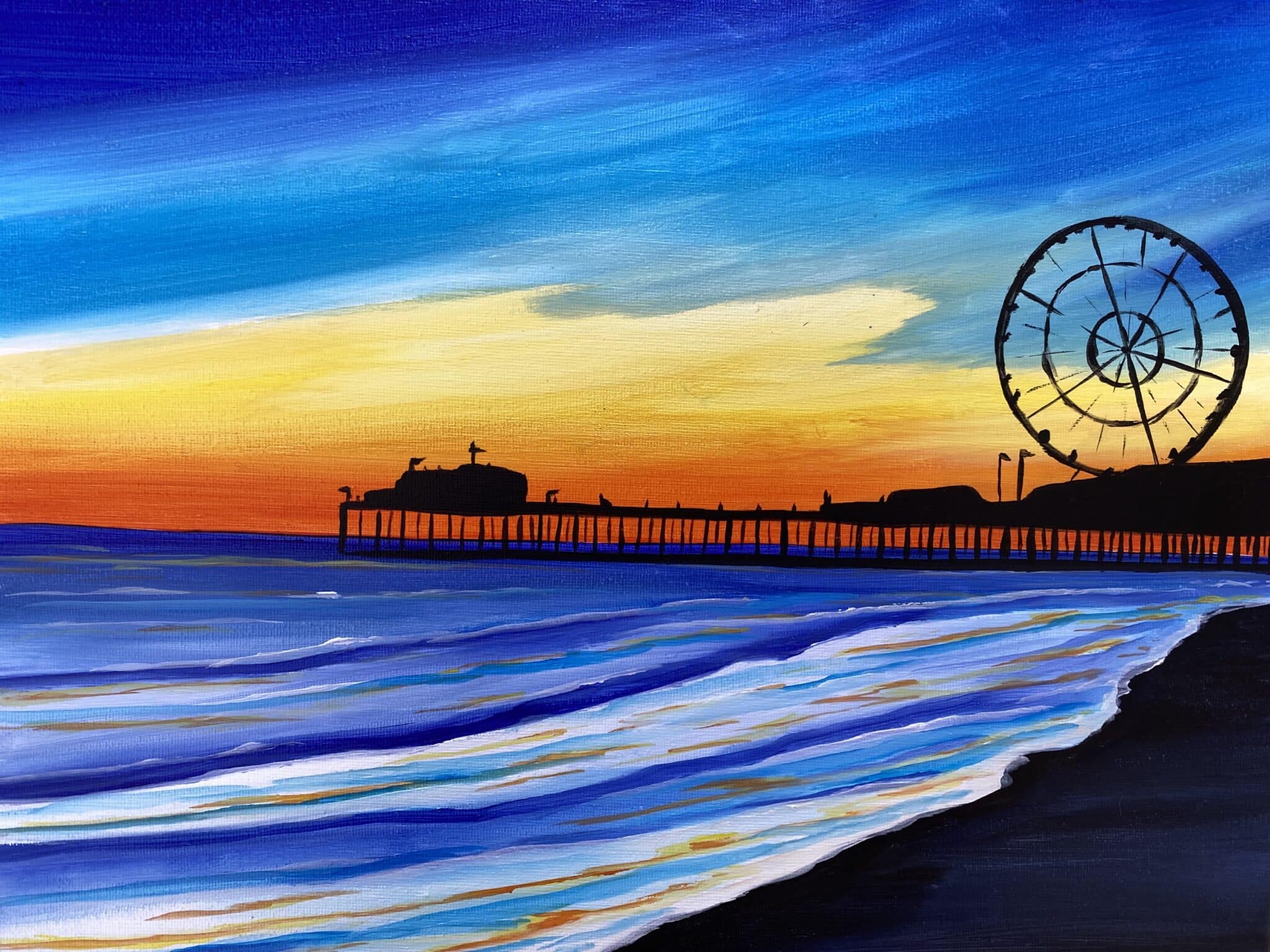 Santa Monica Pier Paint and Sip- drink & app included