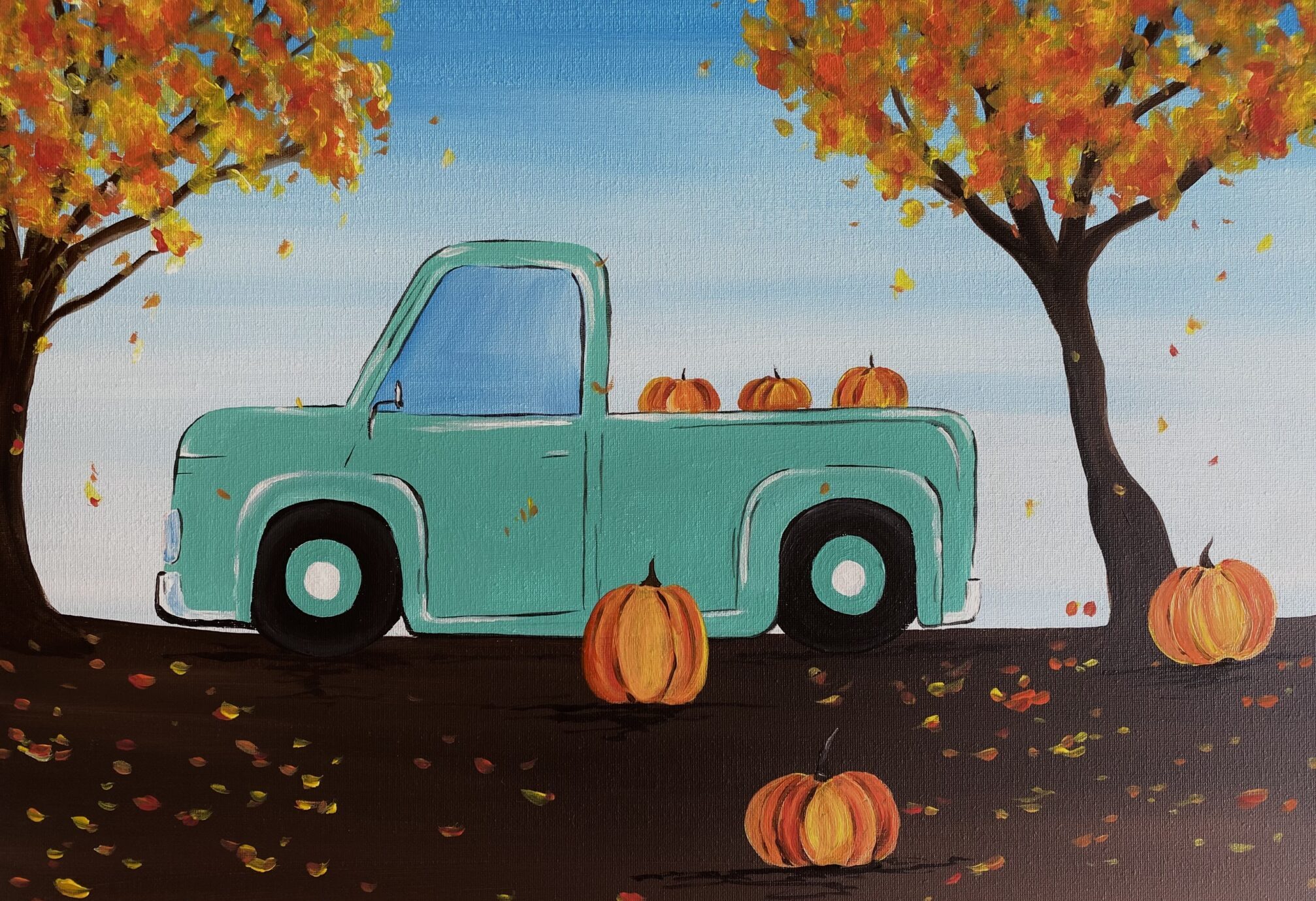 Autumn Day paint and sip