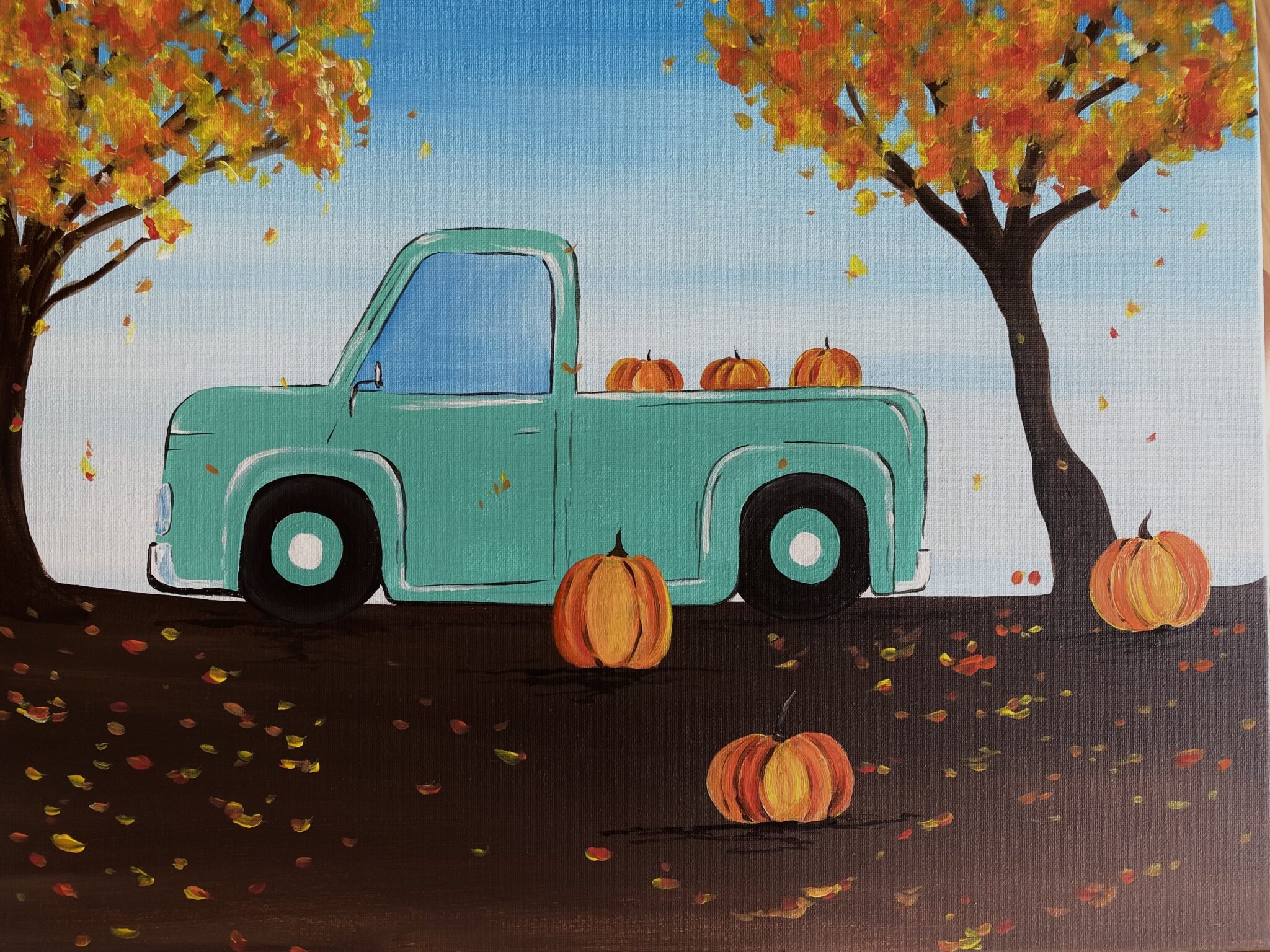 Autumn Pumpkins Paint and Sip