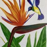 hummingbird paradise paint and sip