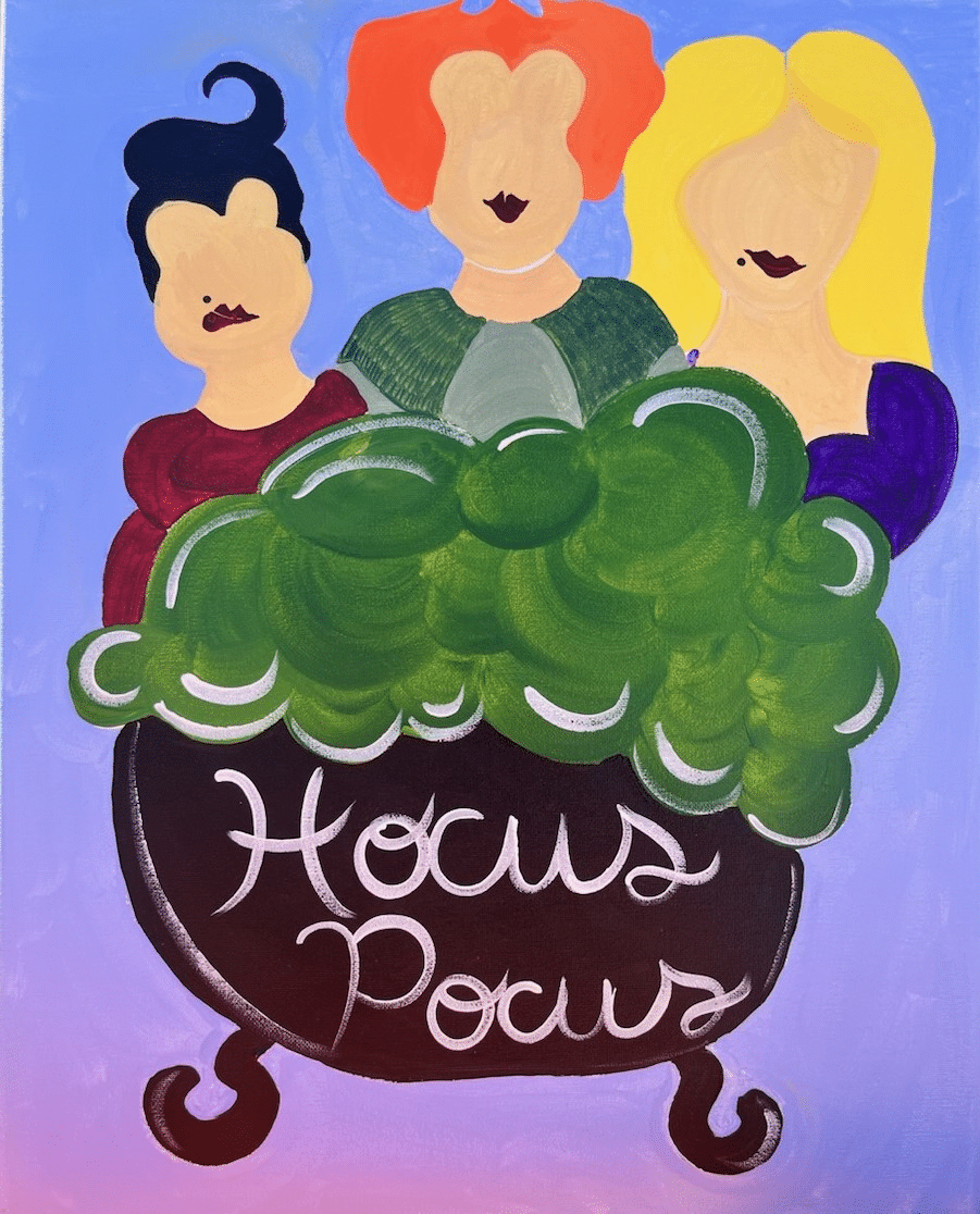 Grab the kids and join us for a little Hocus Pocus at this fun paint and sip painting event.