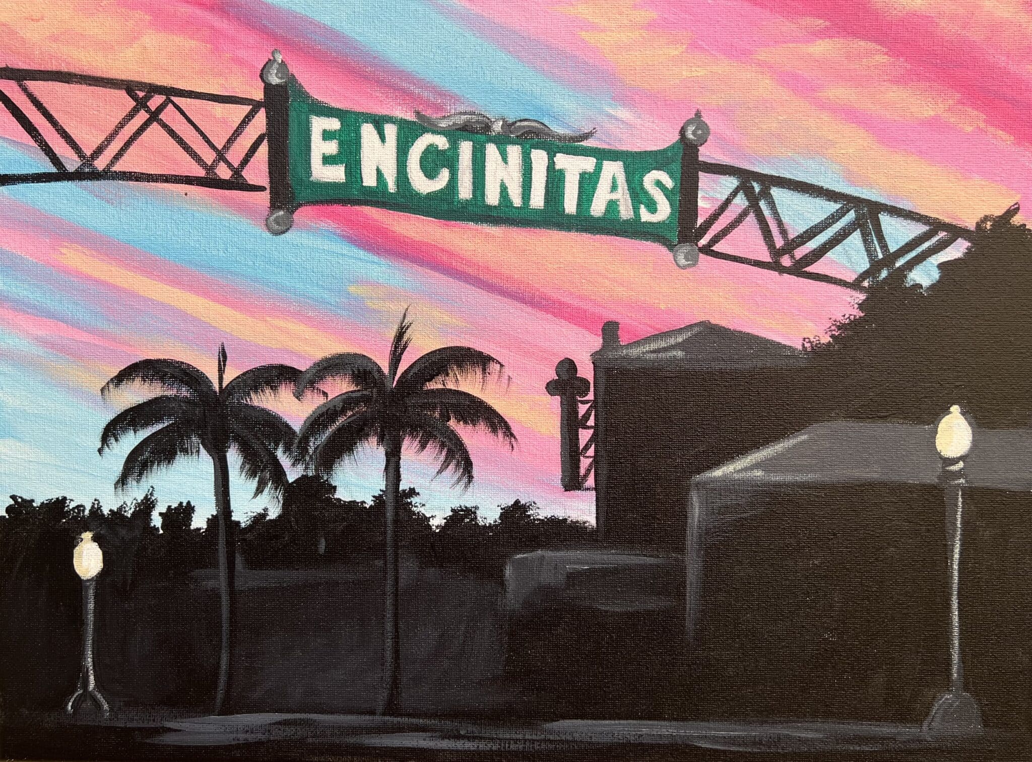 Encinitas Sign  –  Sip and Paint – Encinitas