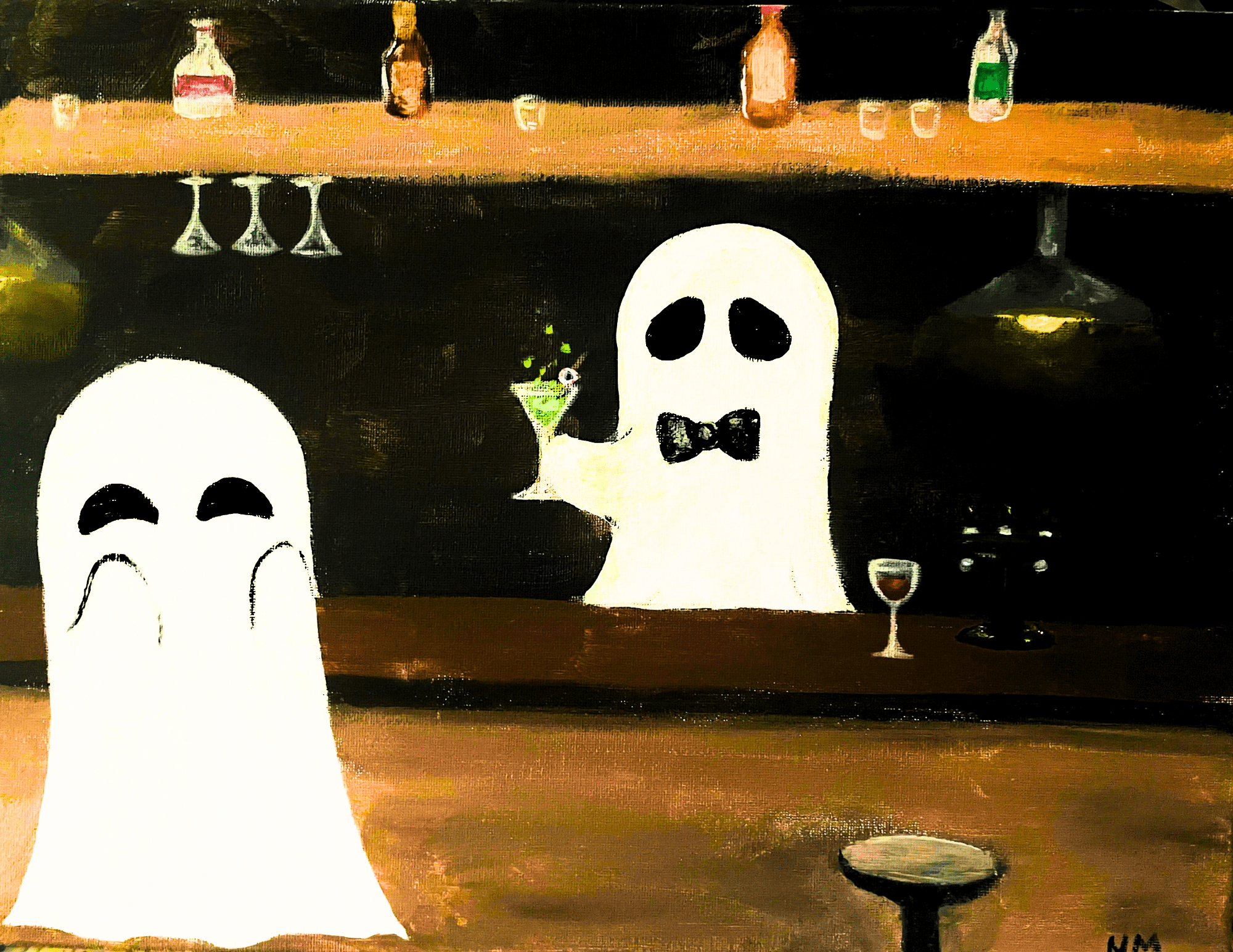 Here For The BOOS – Halloween Paint and Sip
