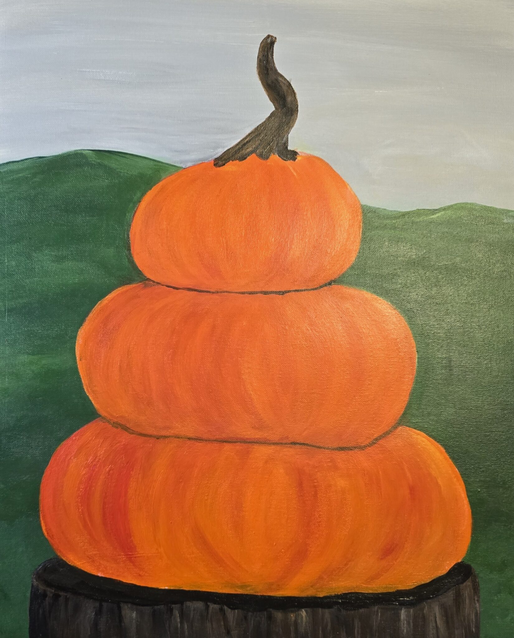 Trio of Pumpkins paint and sip painting event with Painting and Vino Sacramento