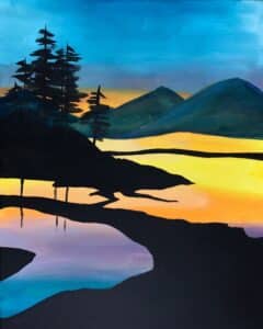 “Twilight on the Bend” Paint & Sip: Out of the Barrel Taproom San Carlos
