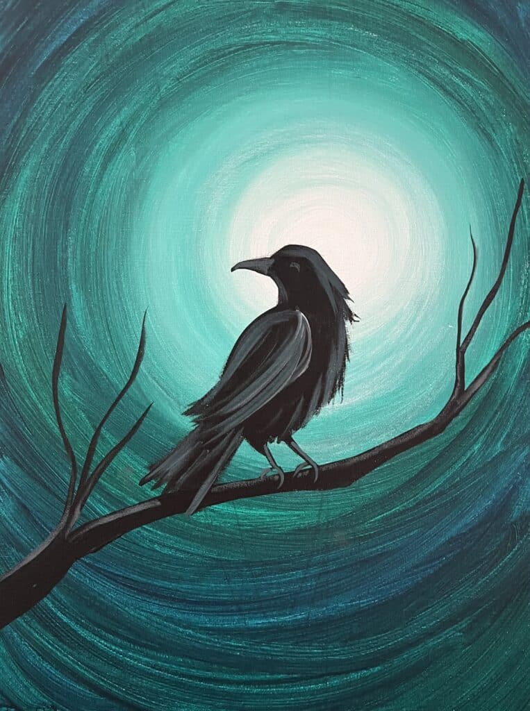 Halloween Paint and Sip San Diego - Midnight Raven