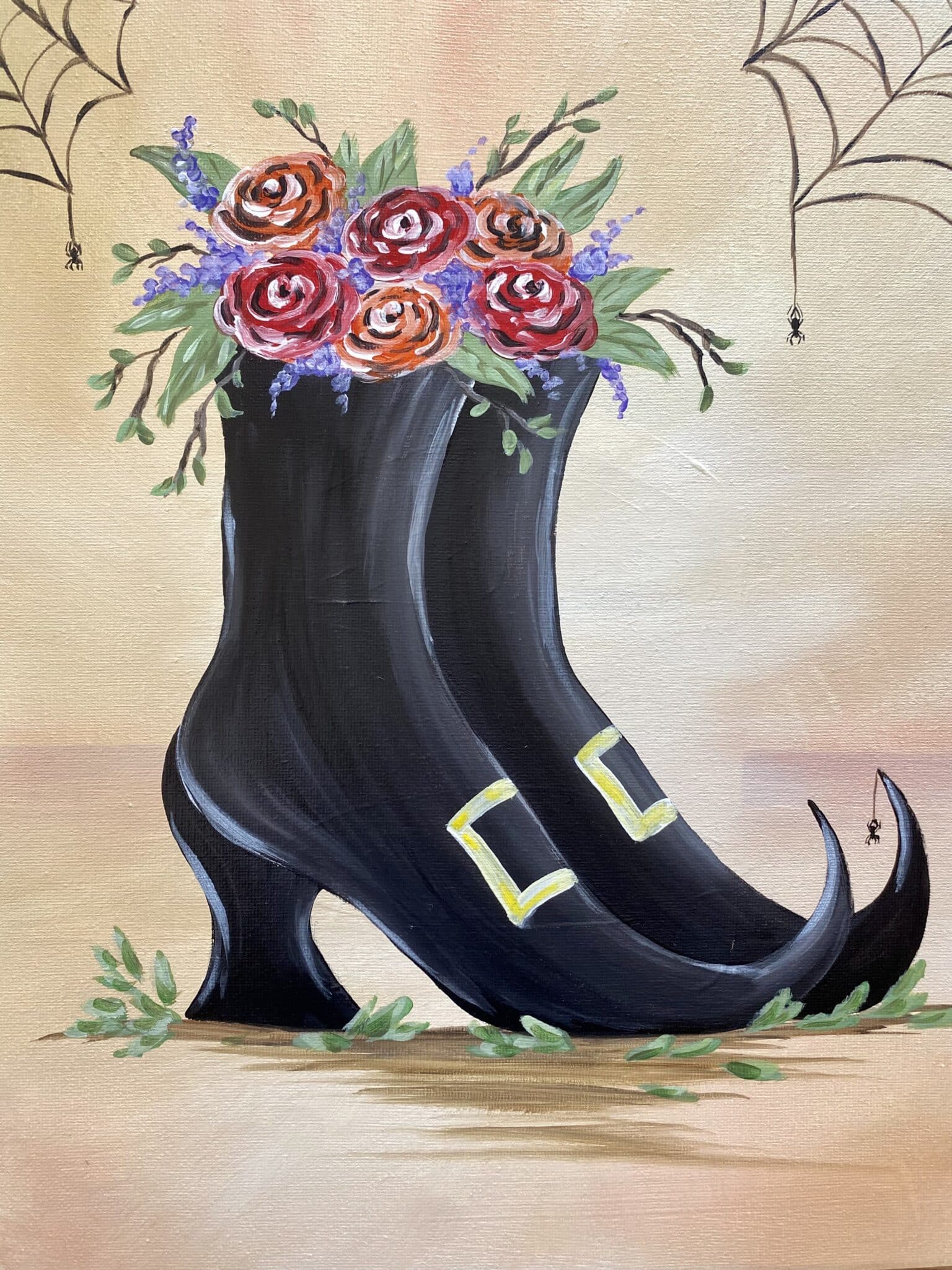 witchy blooms paint and sip