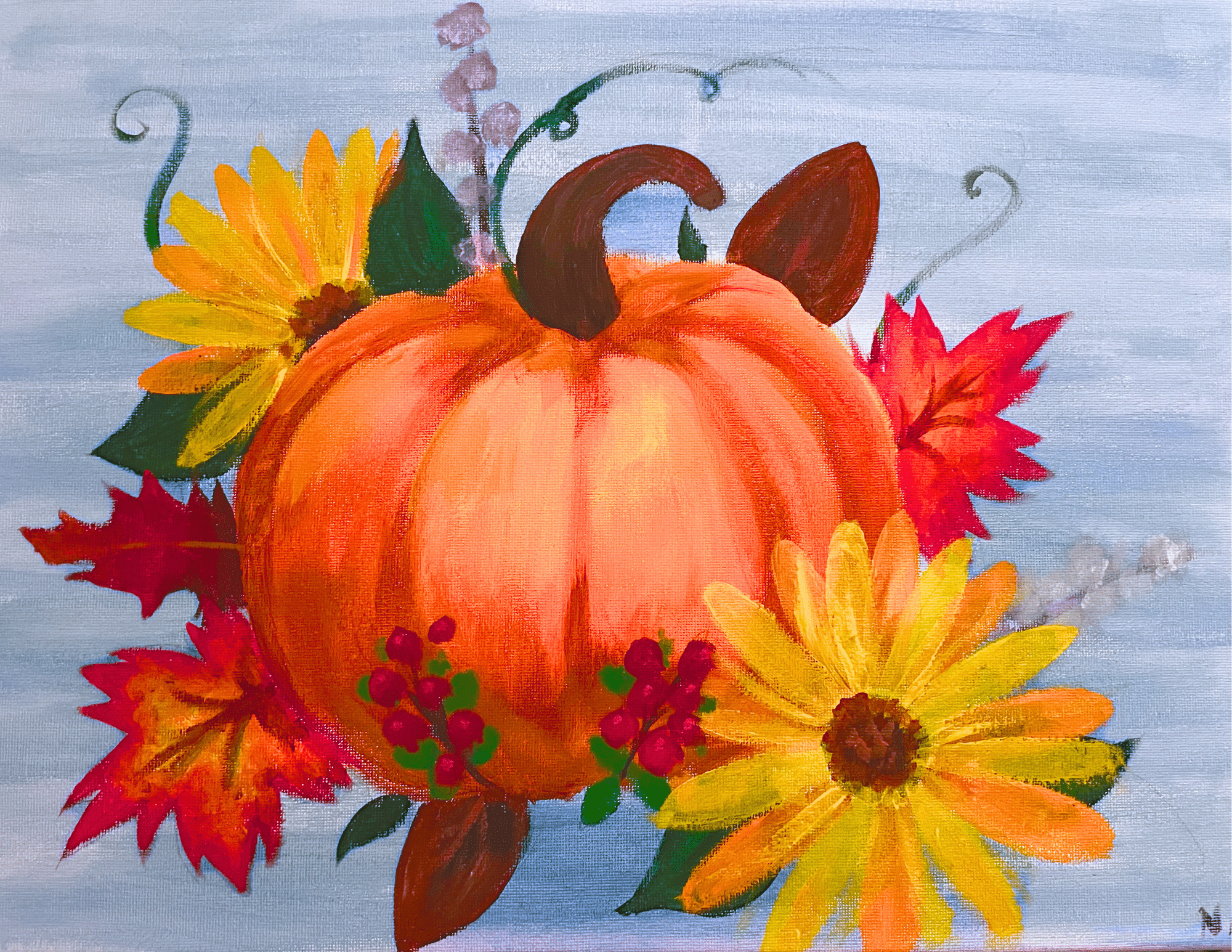 Autumn Bouquet Paint and Sip