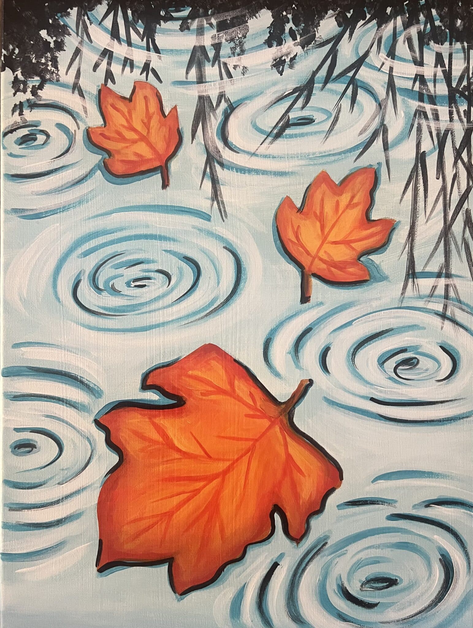 Fallen Leaves Paint and Sip