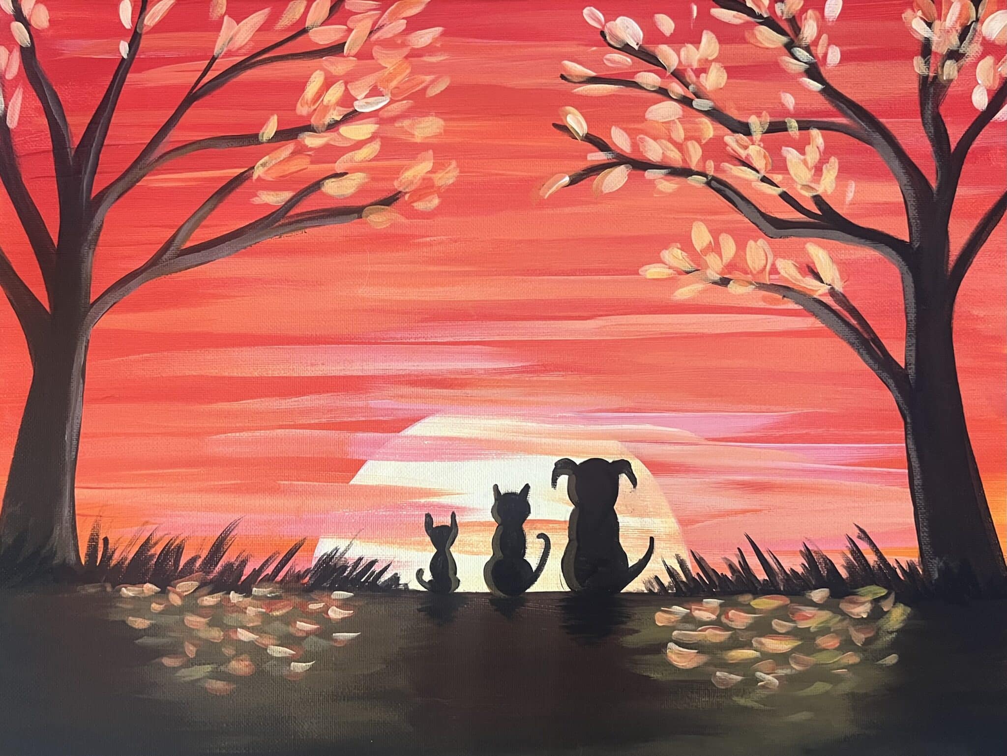 Sunset Fur Buddies Paint and Sip