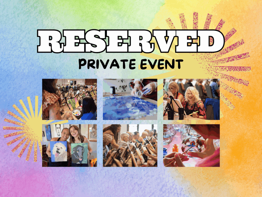Immerse yourself in a world of creativity and fun at our private paint party. Whether you're on a date, with family or friends, or even as a couple, this indoor activity promises to be memorable. Let your artistic side shine as you paint away the stress of the day in a relaxed and social setting. Join us for a creative wine and paint experience like no other!