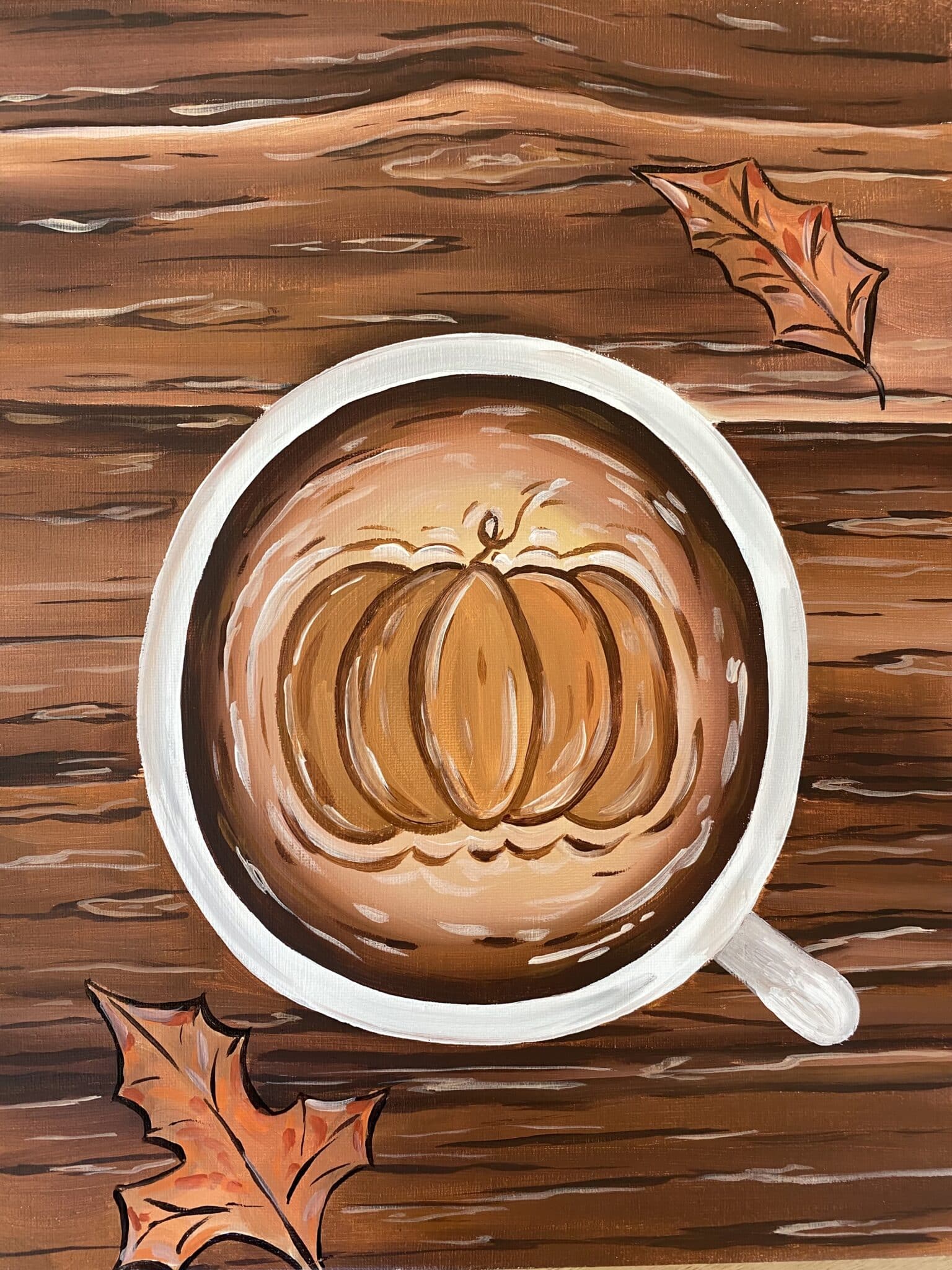 Pumpkin Spice season paint night