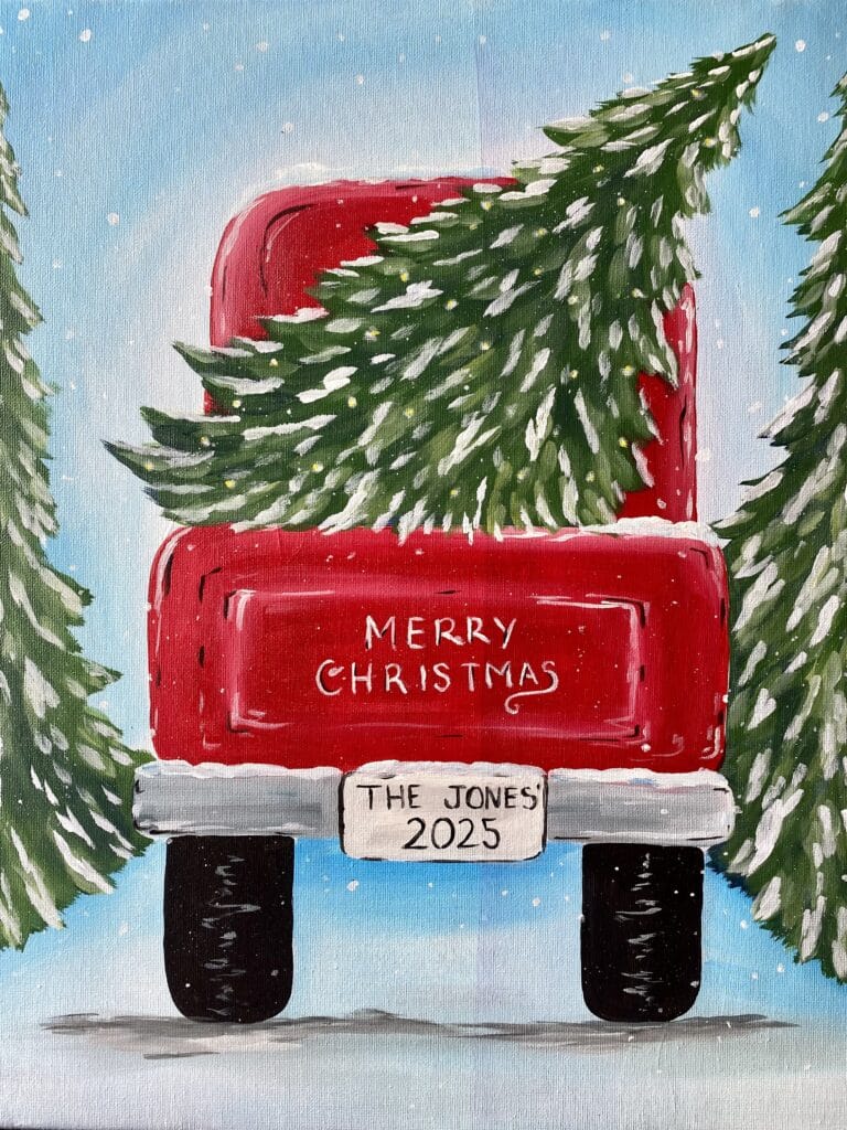 Dashing through the snow paint and sip