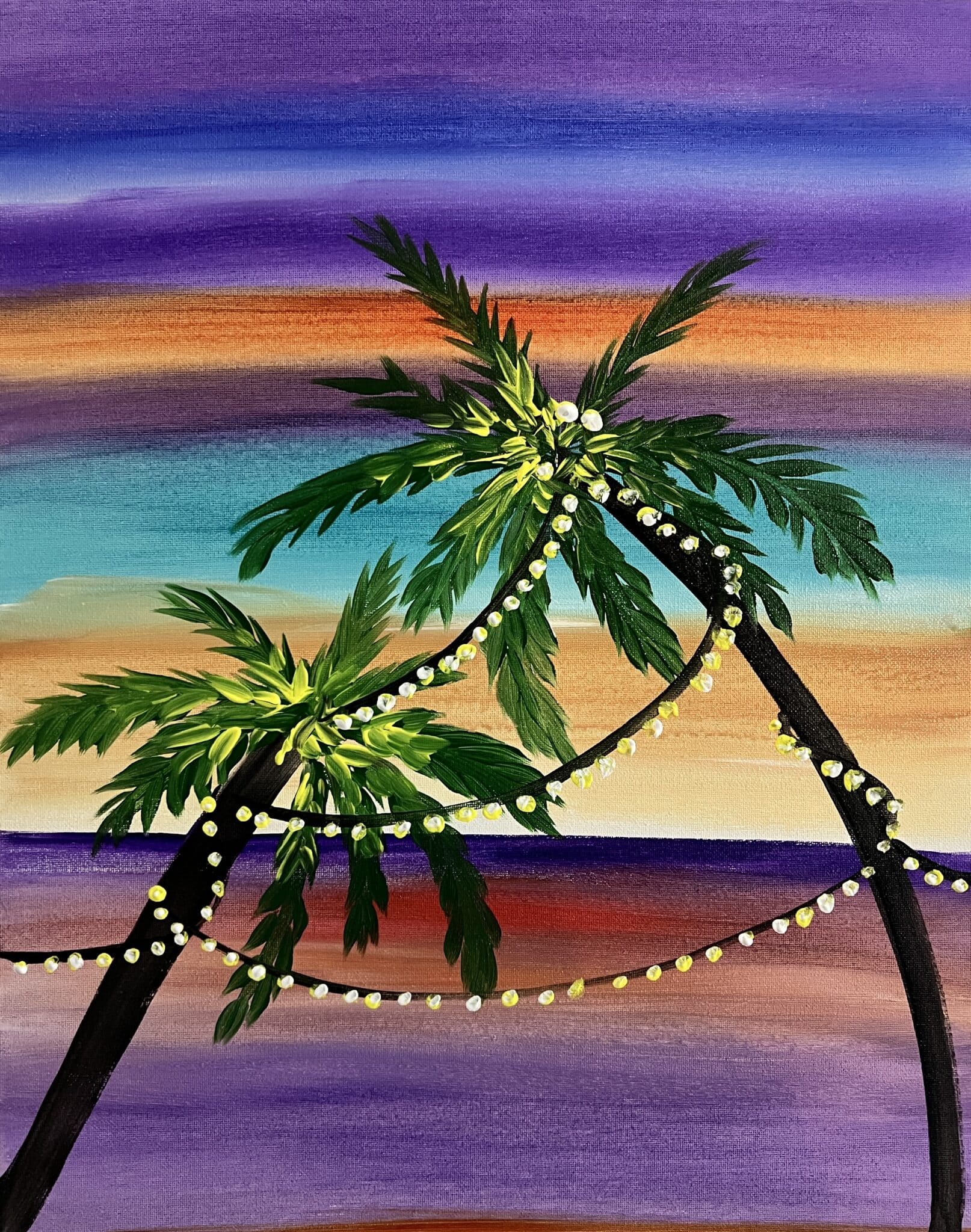 Palm Tree Lights – Paint and Sip