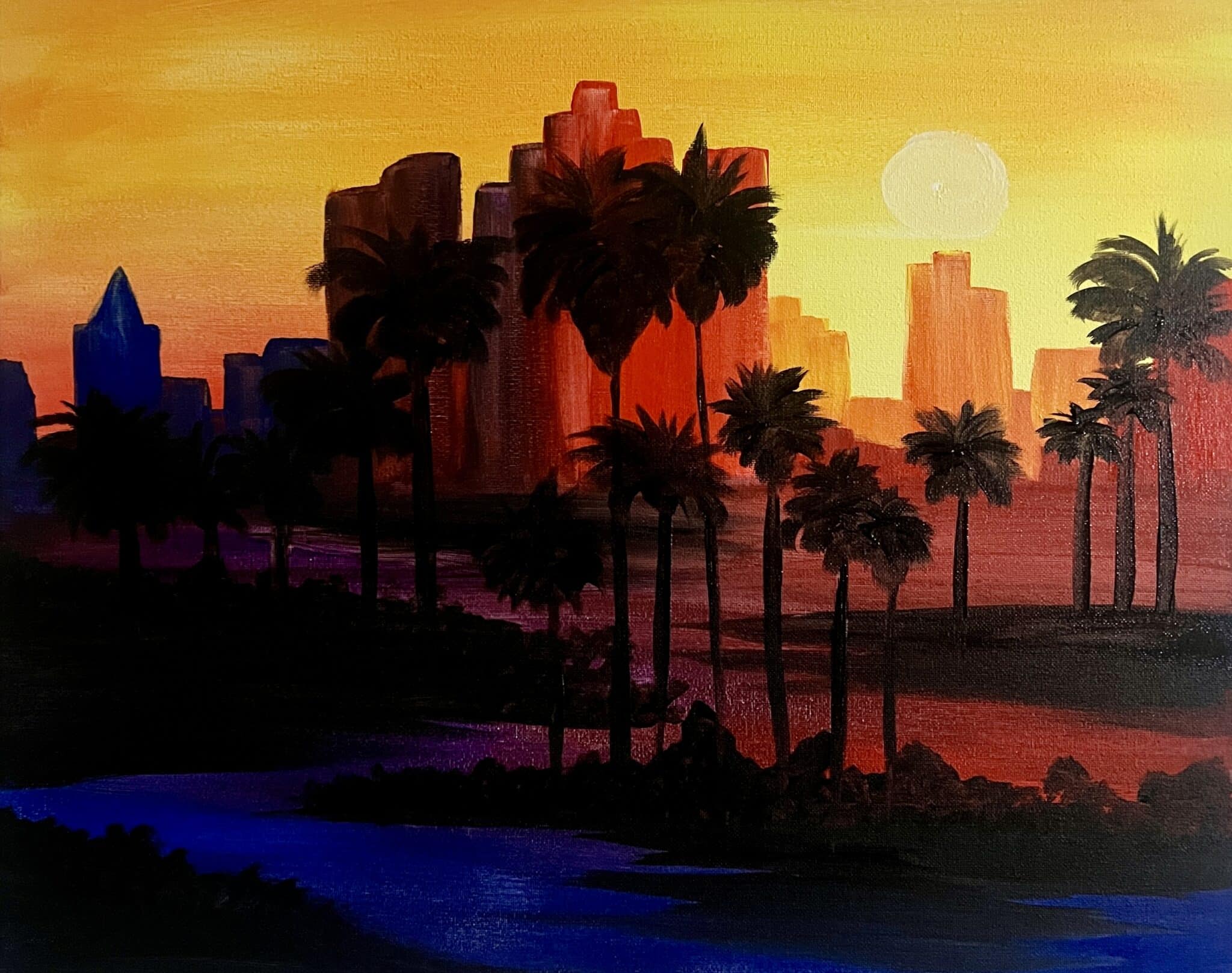 LA Skyline – Paint and Sip