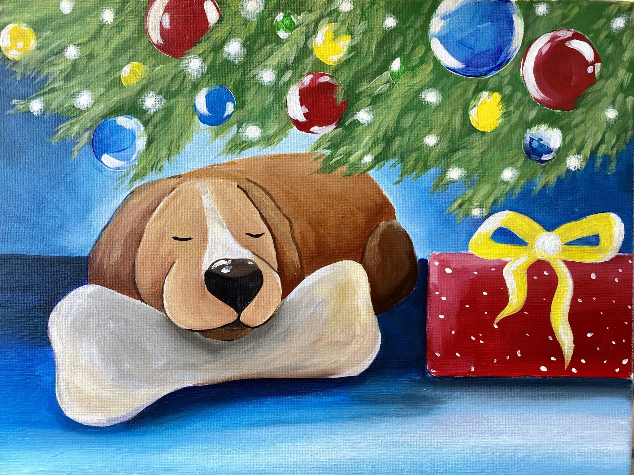 “Furry Friend Under the Tree” Paint & Sip: Barebottle Brewing Co. Menlo Park