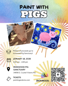 Paint with Pigs Fundraiser at Ironwood Pig Sanctuary