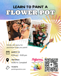 Sip and Paint a Flower Pot