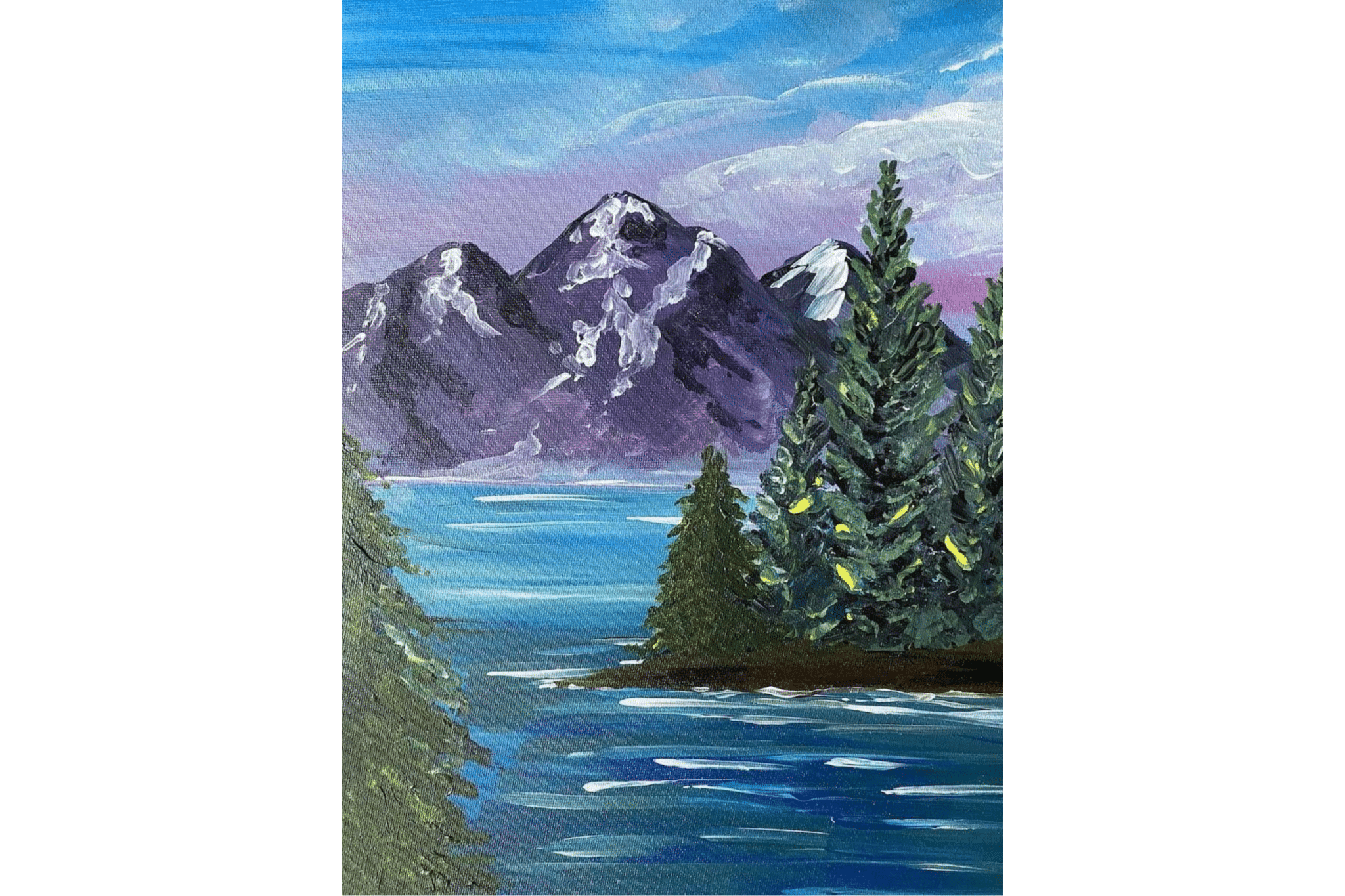 Happy Trees and Mountains – Fun Paint & Sip at Trendy Venue in Austin