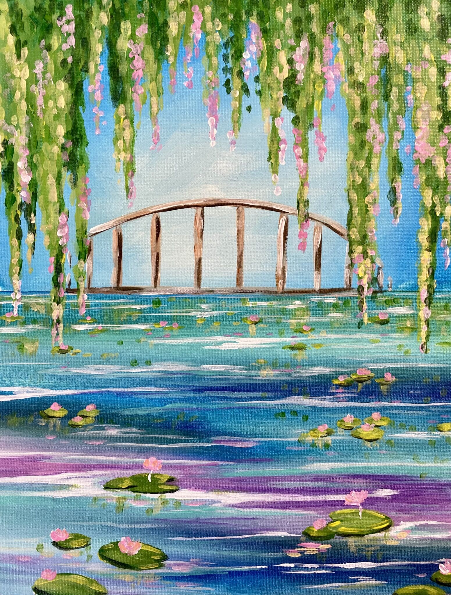 monets gardens paint and sip