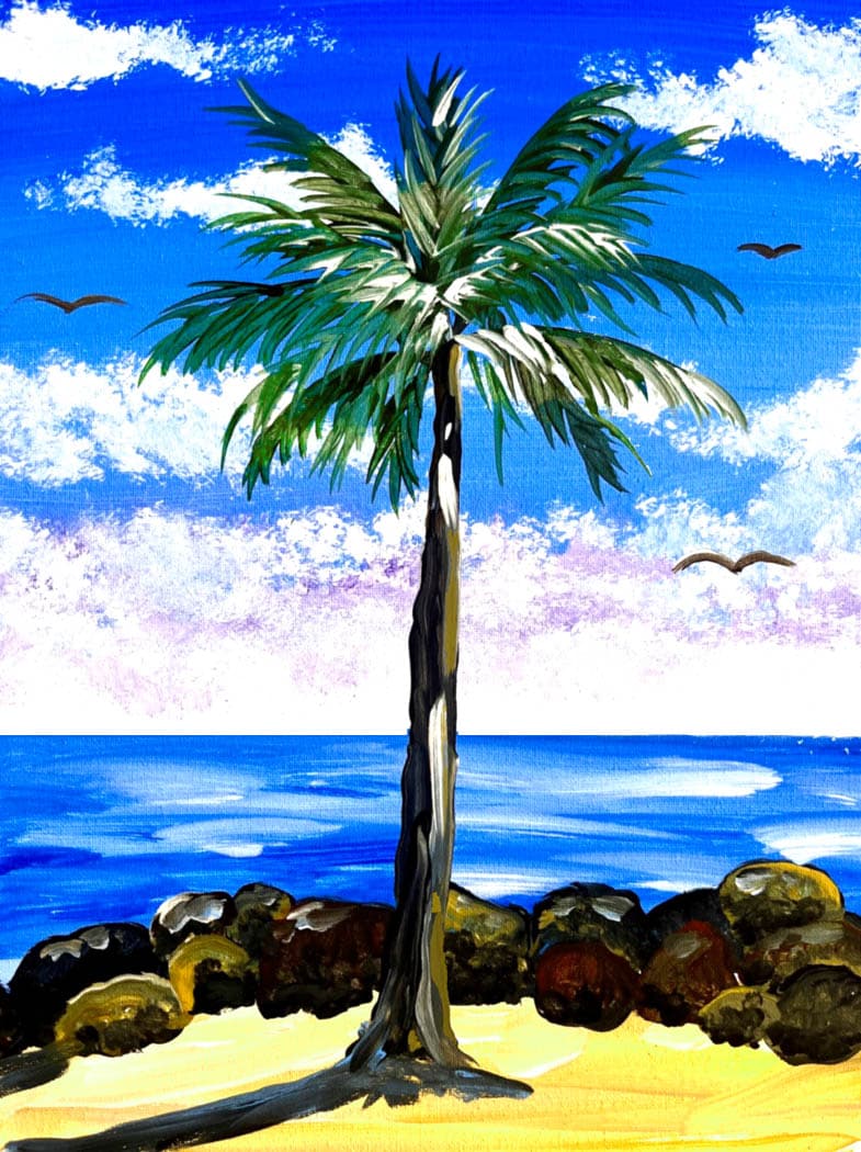 Coastal Palm View Paint Night with Erin