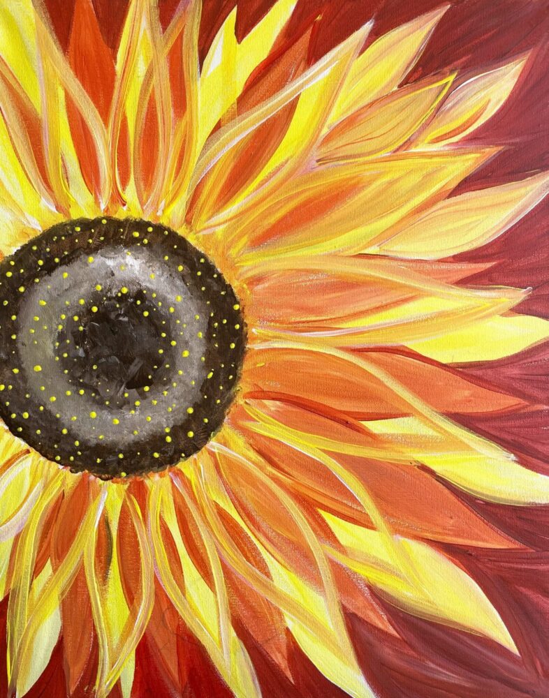 Fall Sunflower Paint and Sip at OV Pizza