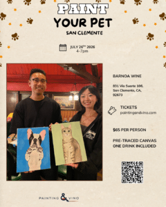 Paint your Pet event in San Clemente- DRINK INCLUDED
