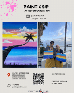 Paint and Sip Experience with Rooftop views!