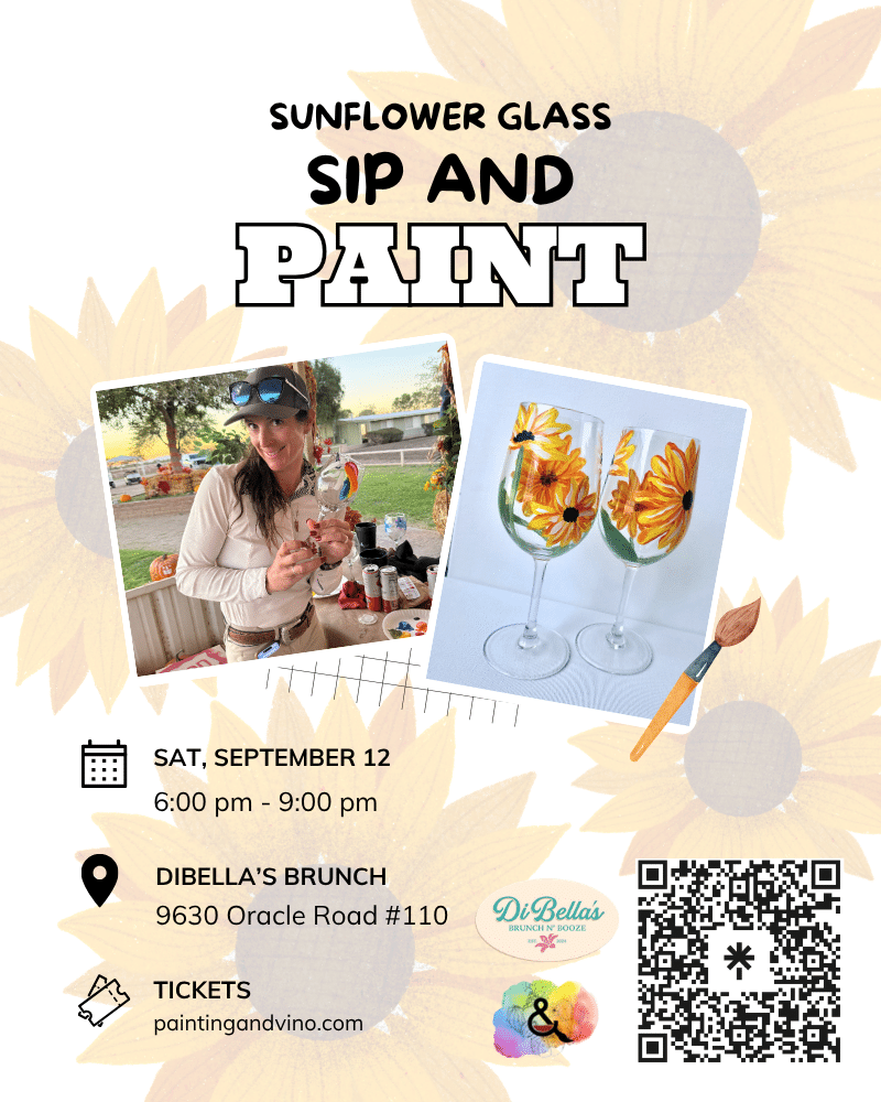 Sunflower Glass Sip and Paint at DiBella’s