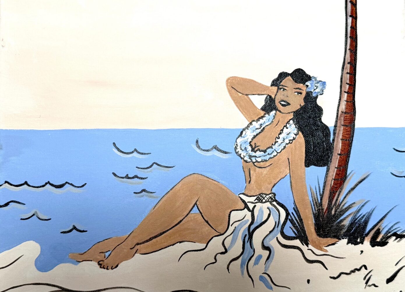 Fun Pre-Traced Tiki Night Paint and Sip – Canvas Comes Traced!