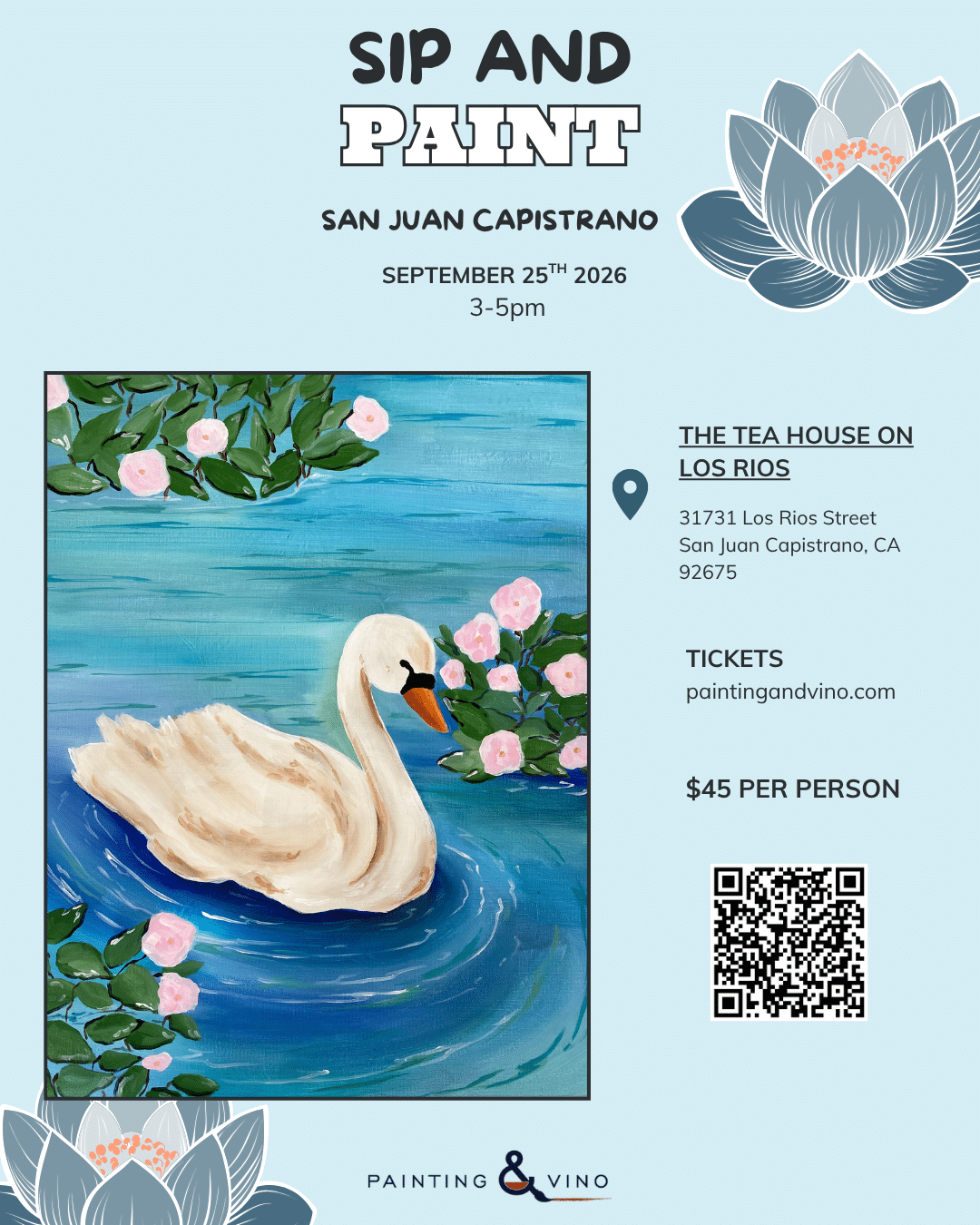 Swan Dream Paint and Sip