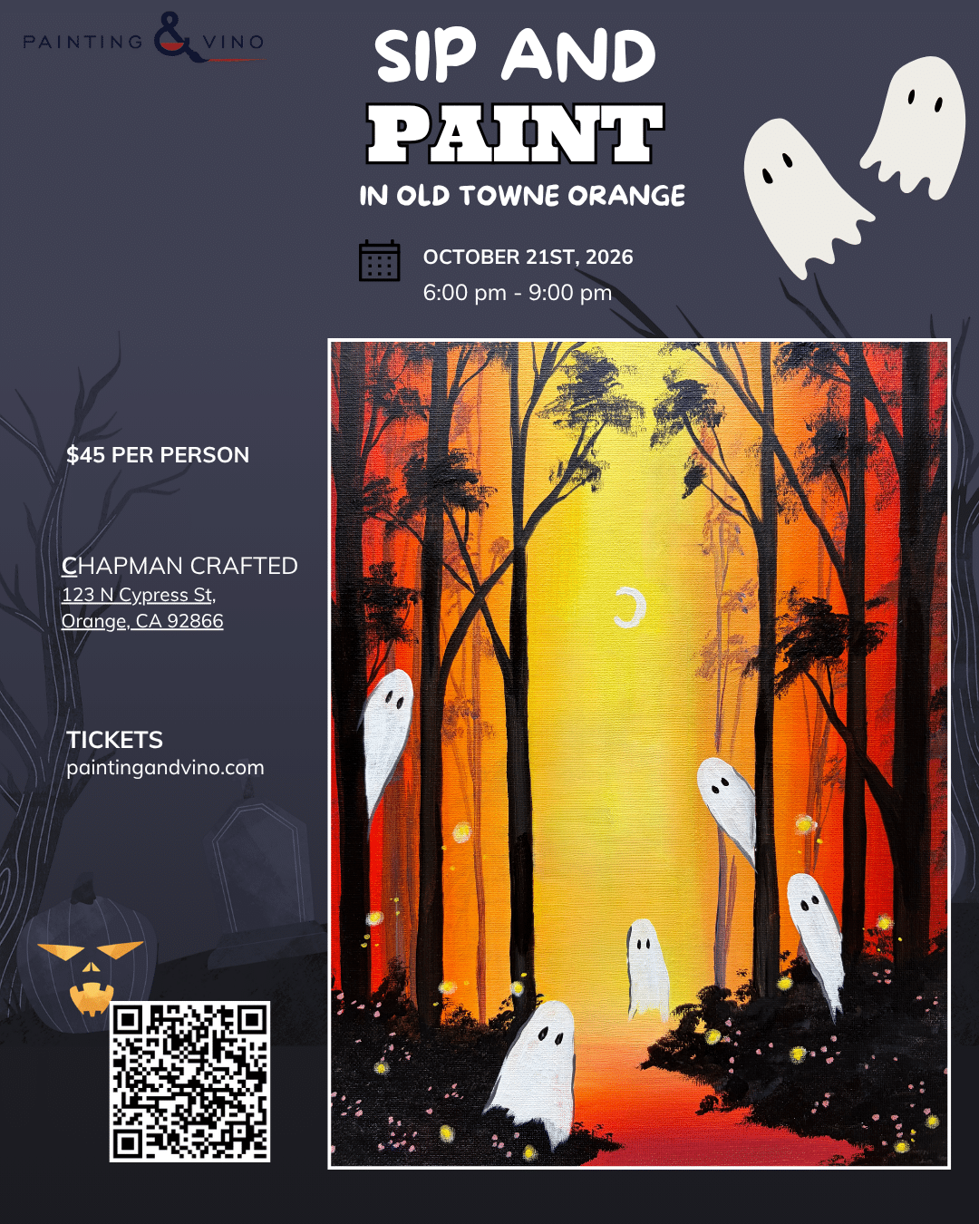 Spooky Forest Paint and Sip