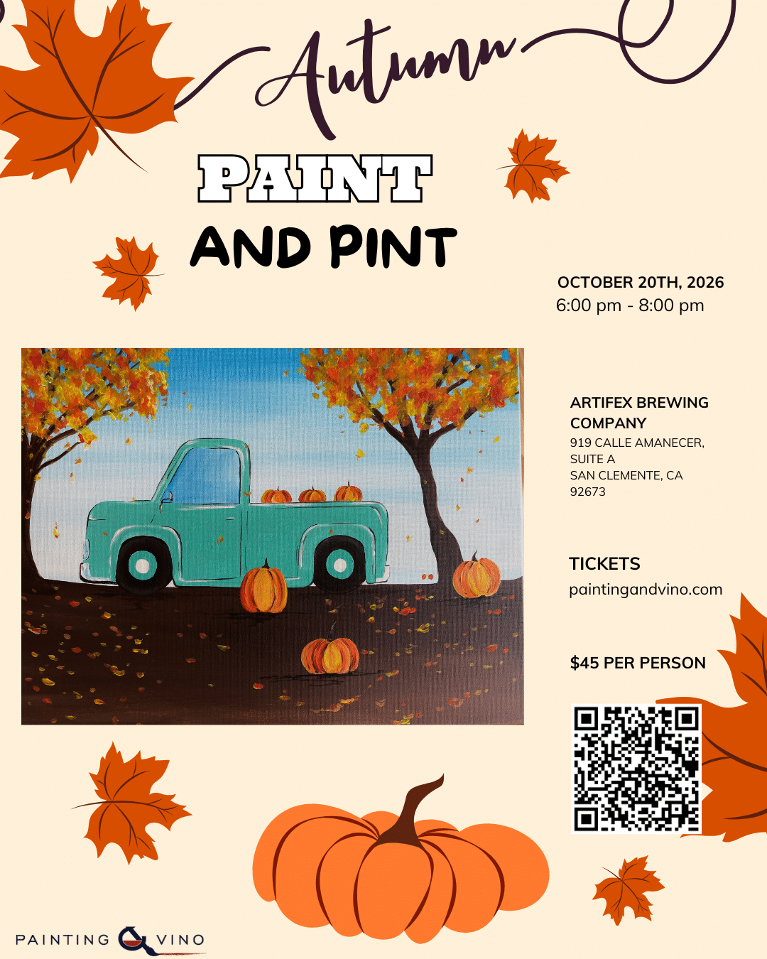 Autumn Drive Paint and Sip