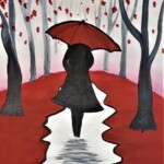 Walk in the Rain paint and sip painting event with Painting and Vino Sacramento. Walk in the Rain paint and sip painting event with Painting and Vino Sacramento.