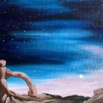 Join us for a little desert fun under the stars. Night Sky Over the Rocks