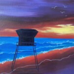 Let's head to the Beach with this fun Lifeguard tower painting. Lifeguard Tower