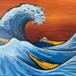 Surfs up with this "Great Wave" recreation by Hokusai! The Great Wave