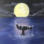 Have a Whale of a good time recreating this Whale Tail painting Whale Tail