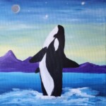 Breaching Whale paint and sip painting event with Painting and Vino Sacramento Breaching Whale paint and sip painting event with Painting and Vino Sacramento