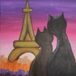 Fall in love in Paris while painting these adorable cats, paint and sip your way to amore. Eiffel in Love