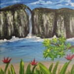 Paint and sip this fun Hidden cove painting while enjoying a night out. Hidden Cove